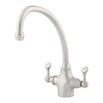 Perrin & Rowe Estruscan Twin Lever Mono Sink Mixer with Swivel Spout - Chrome
